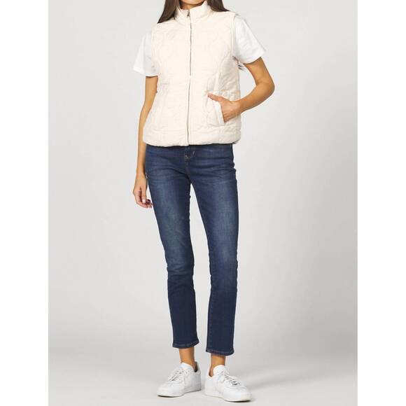 NEW DEAR JOHN DENIM hadley versatile vest in washed cream